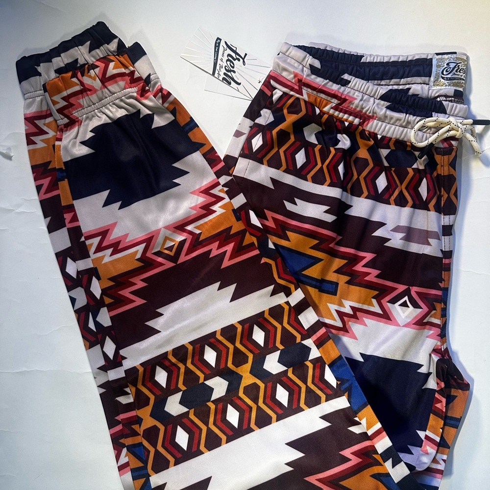 NWT Fresh Prints Teen Geometric Pattern Joggers - Multicolor Size Men’s Large